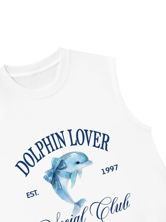 Áo Ba Lỗ Relaxed Fit Ocean Dolphin Lover