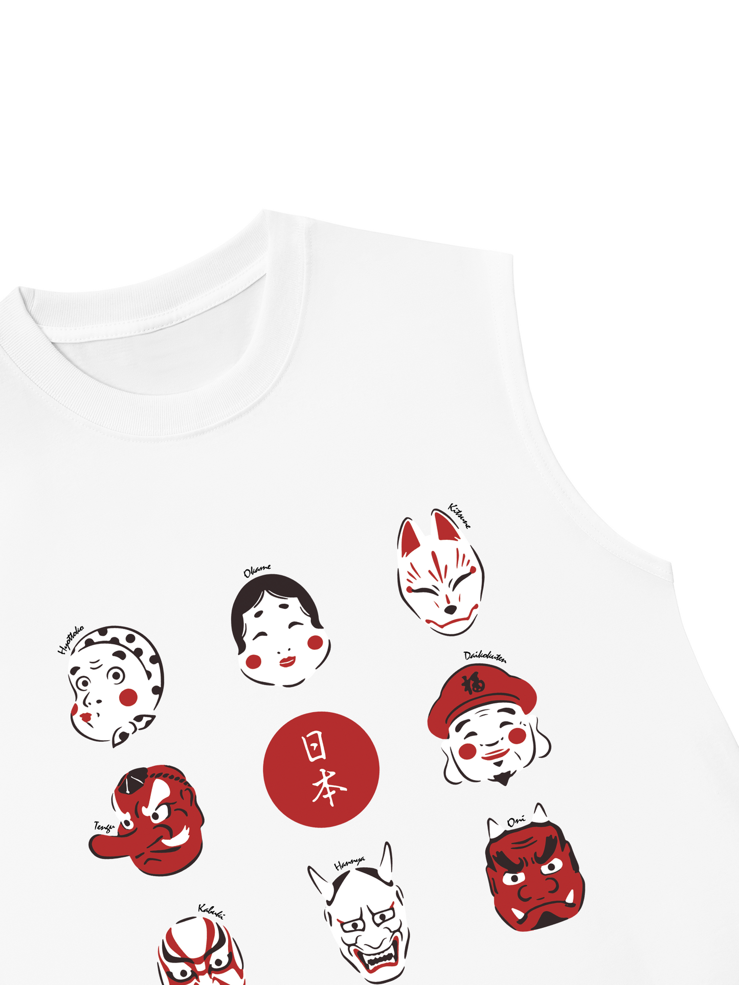 Áo Ba Lỗ Relaxed Fit Japan Spirit Mask