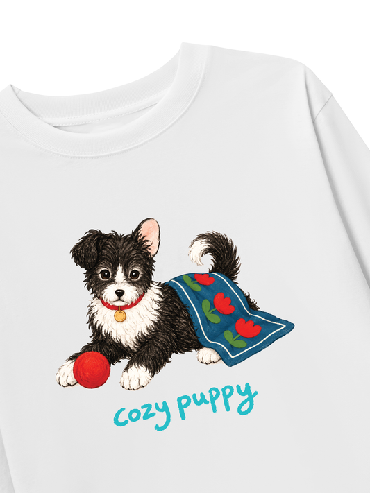 Áo Thun Dài Tay Cozy Puppy Tulip