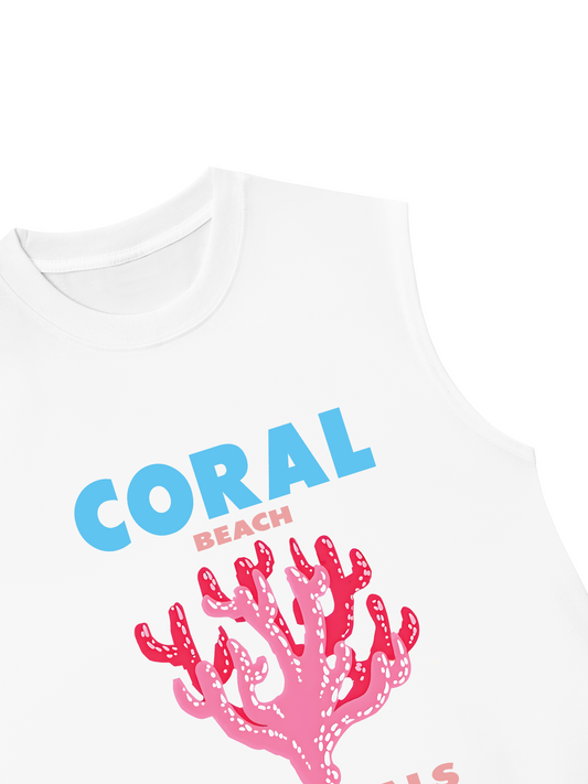 Áo Ba Lỗ Relaxed Fit Summer Vibes Coral Beach
