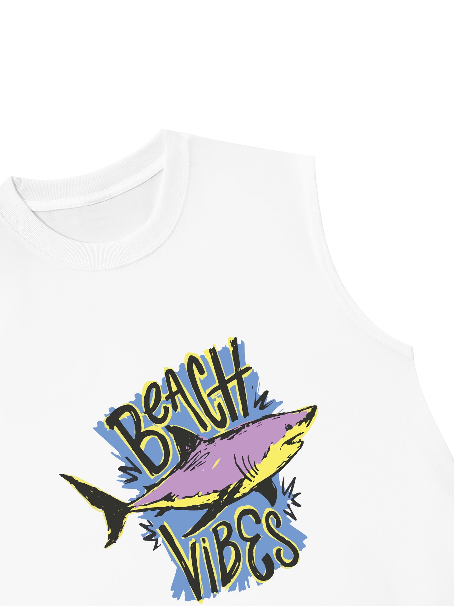 Áo Ba Lỗ Relaxed Fit Ocean Beach Vibes Shark