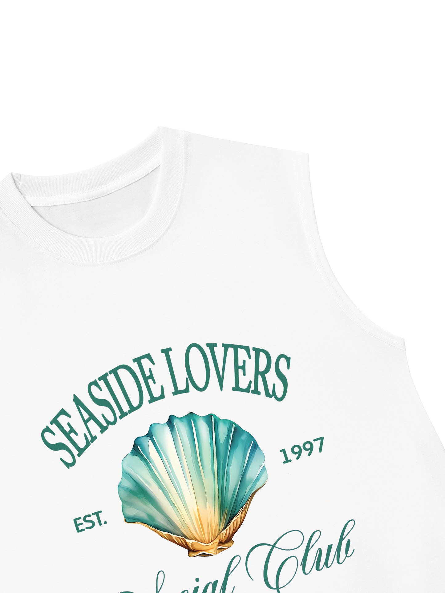 Áo Ba Lỗ Relaxed Fit Ocean Seaside Love Green