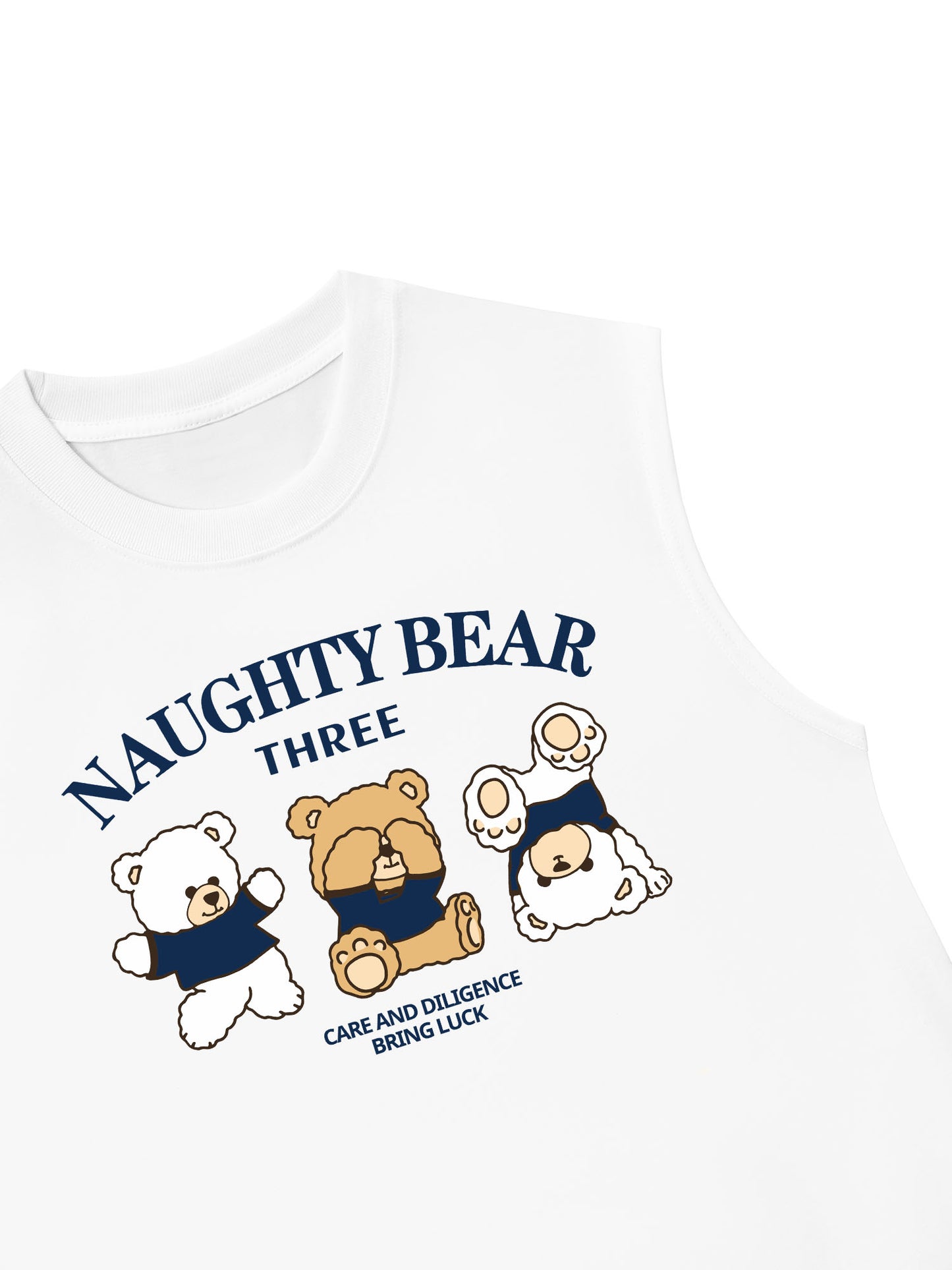 Áo Ba Lỗ Relaxed Fit Naughty Bear Three