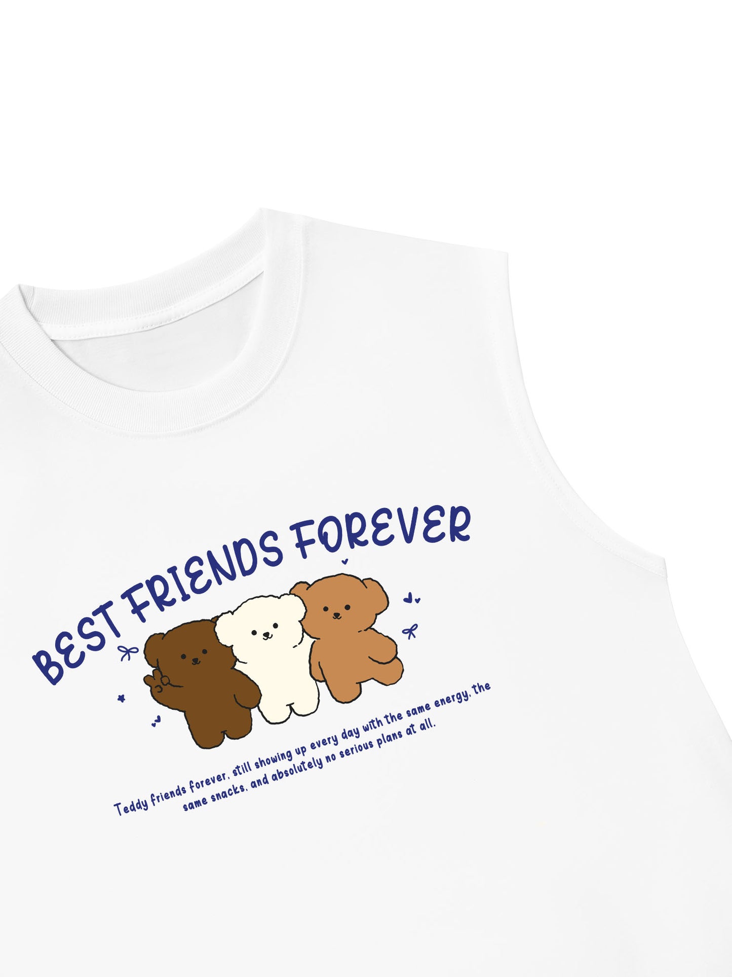 Áo Ba Lỗ Relaxed Fit Teddy Land Best Friends Forever