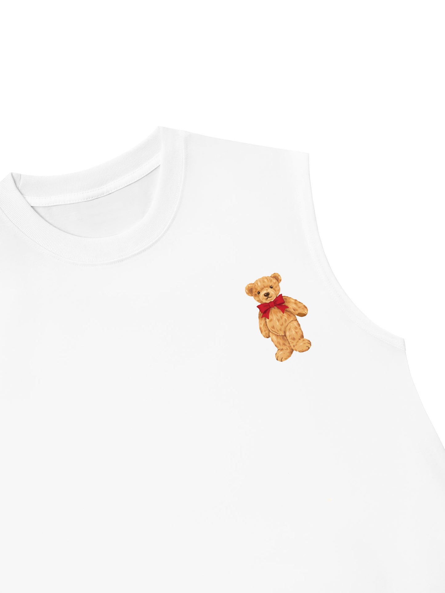 Áo Ba Lỗ Relaxed Fit Teddy Land Teddy Red Bow