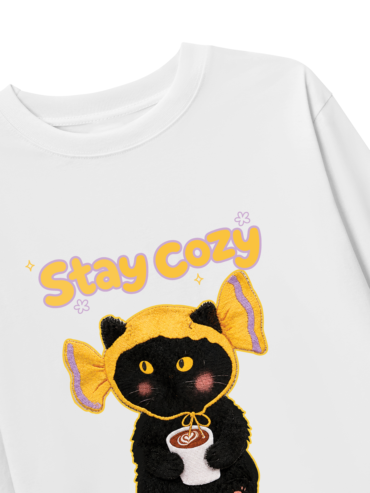 Áo Thun Dài Tay Stay Cozy Candy Cat