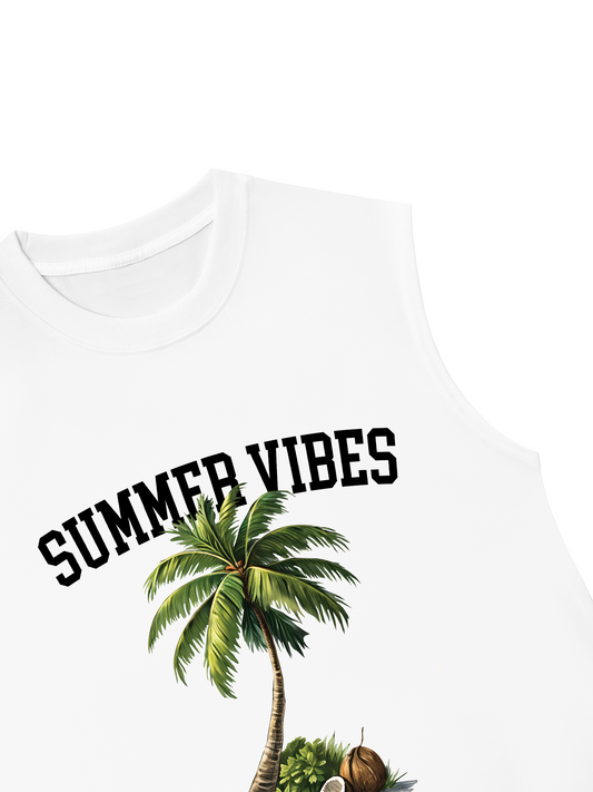 Áo Ba Lỗ Relaxed Fit Summer Vibes Coconut