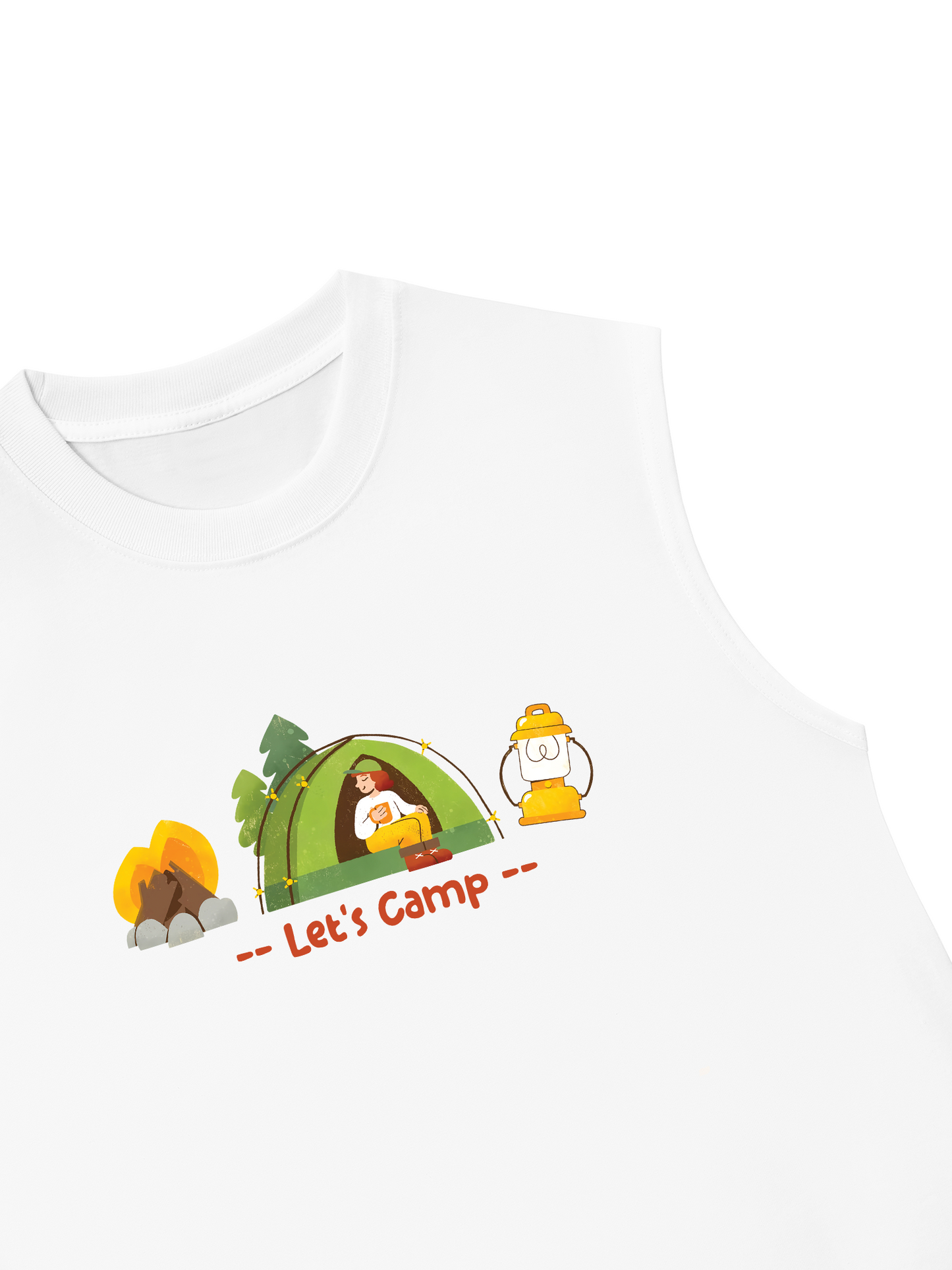 Áo Ba Lỗ Relaxed Fit Let_s Camp