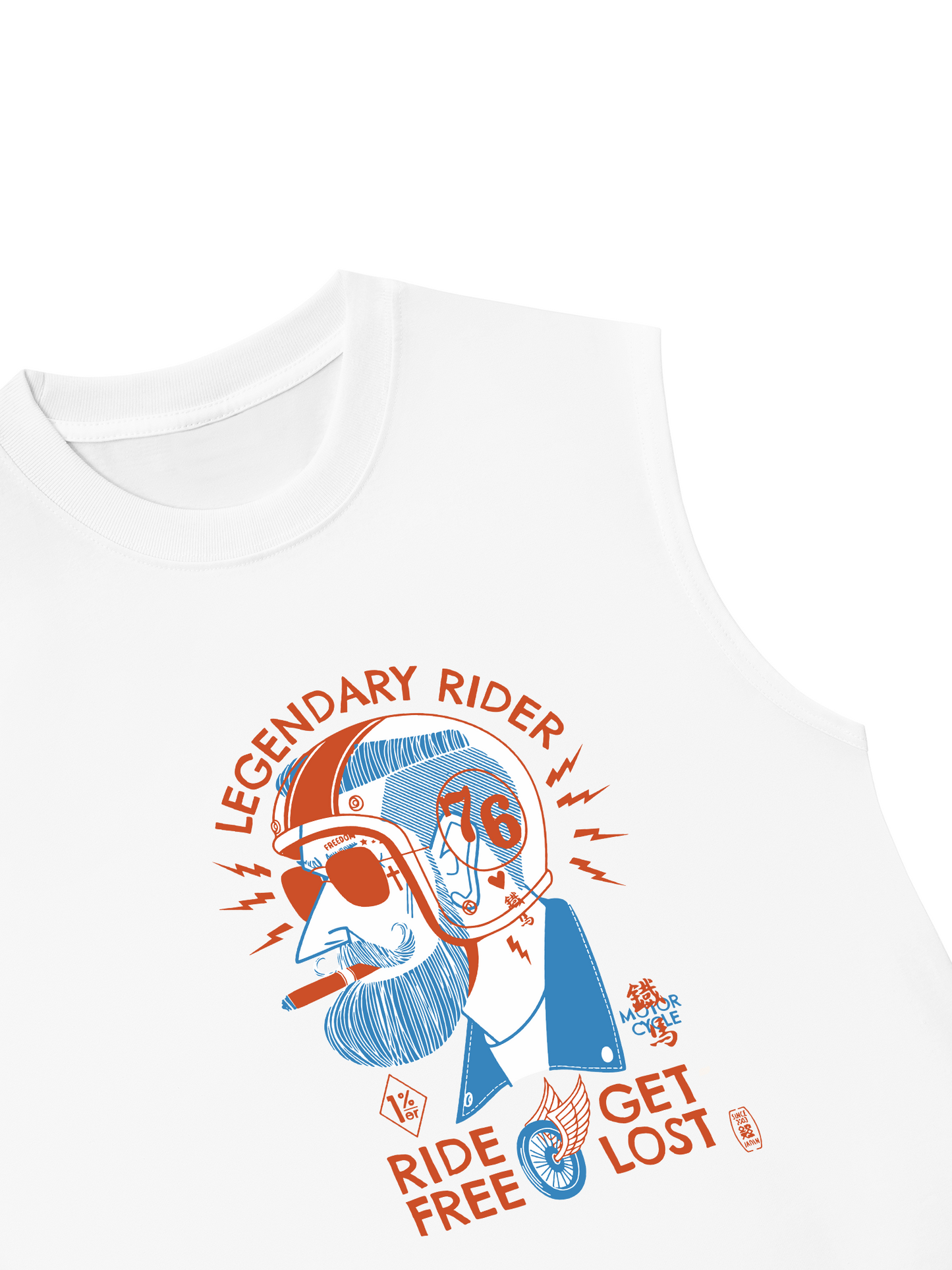 Áo Ba Lỗ Ralaxed Fit Ride Free Get Lost