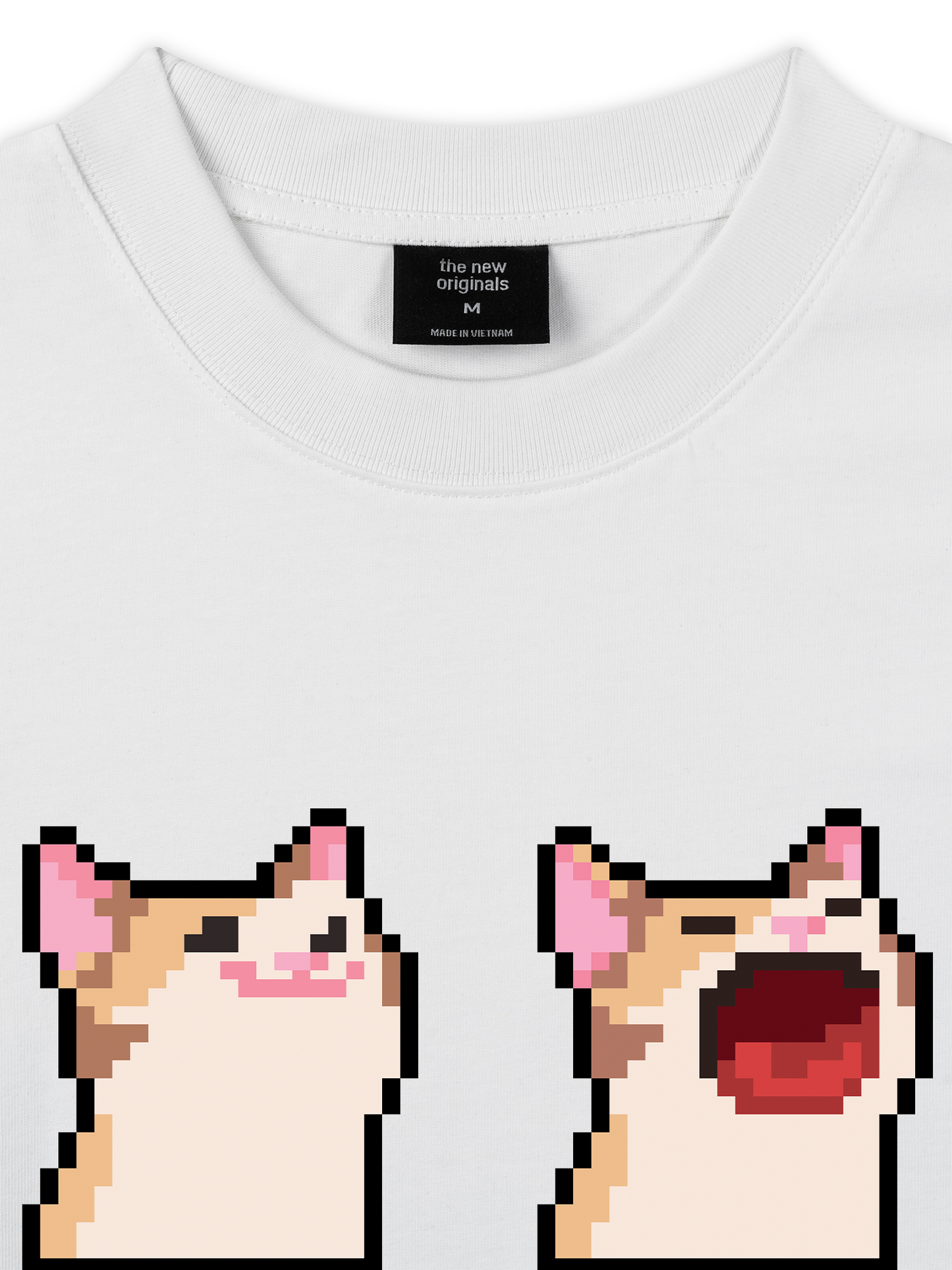 Áo Thun Relaxed Fit Pixel Universe Pop Cat