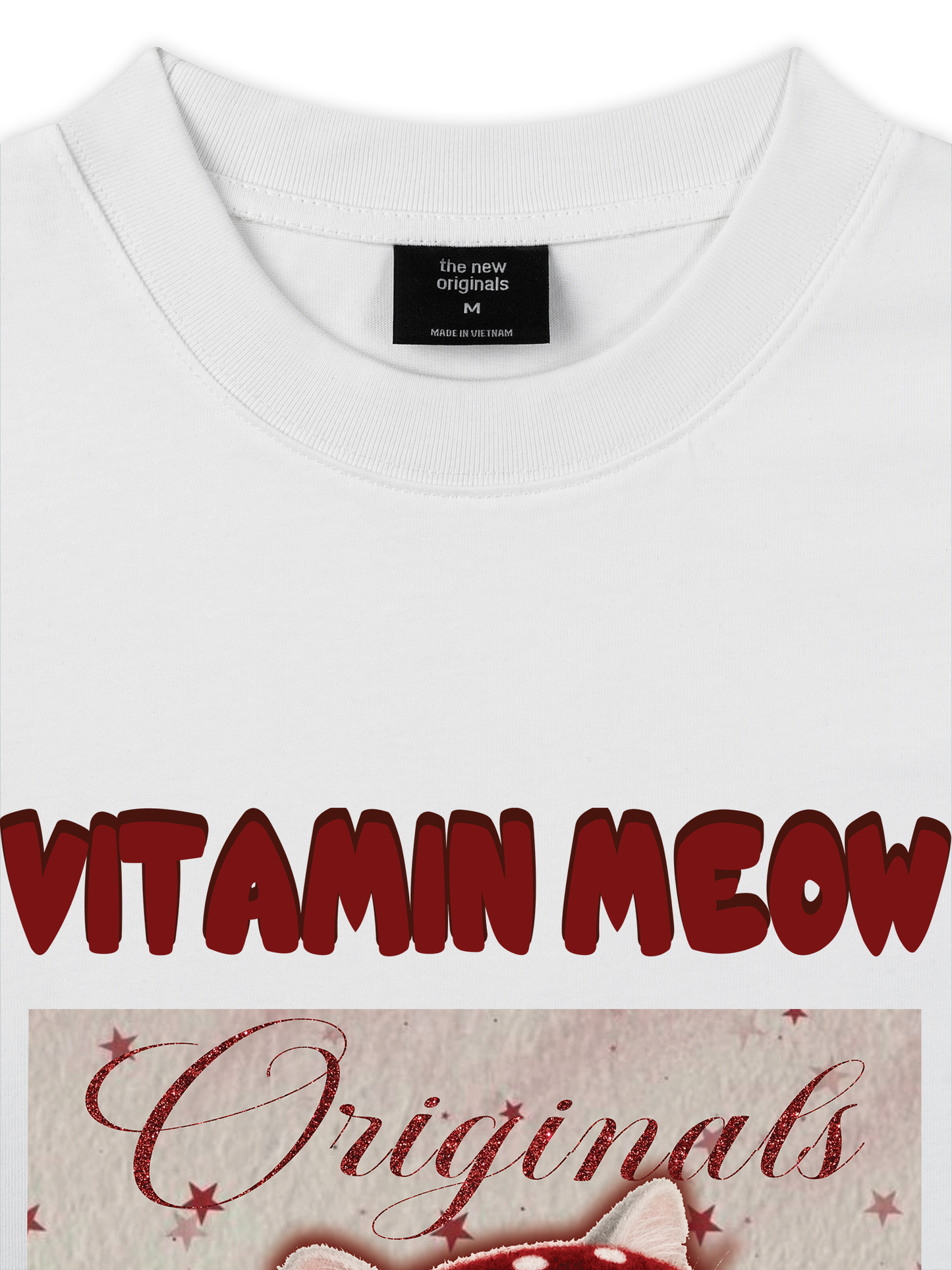 Áo Thun Relaxed Fit Red Vitamin Meow