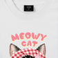 Áo Thun Relaxed Fit Meowy Cat Pink Plaid