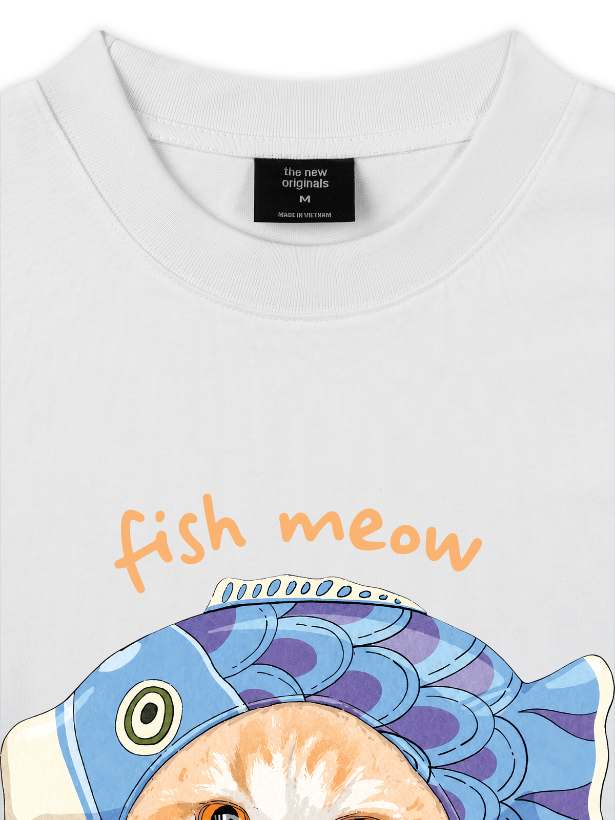 Áo Thun Relaxed Fit Fish Meow