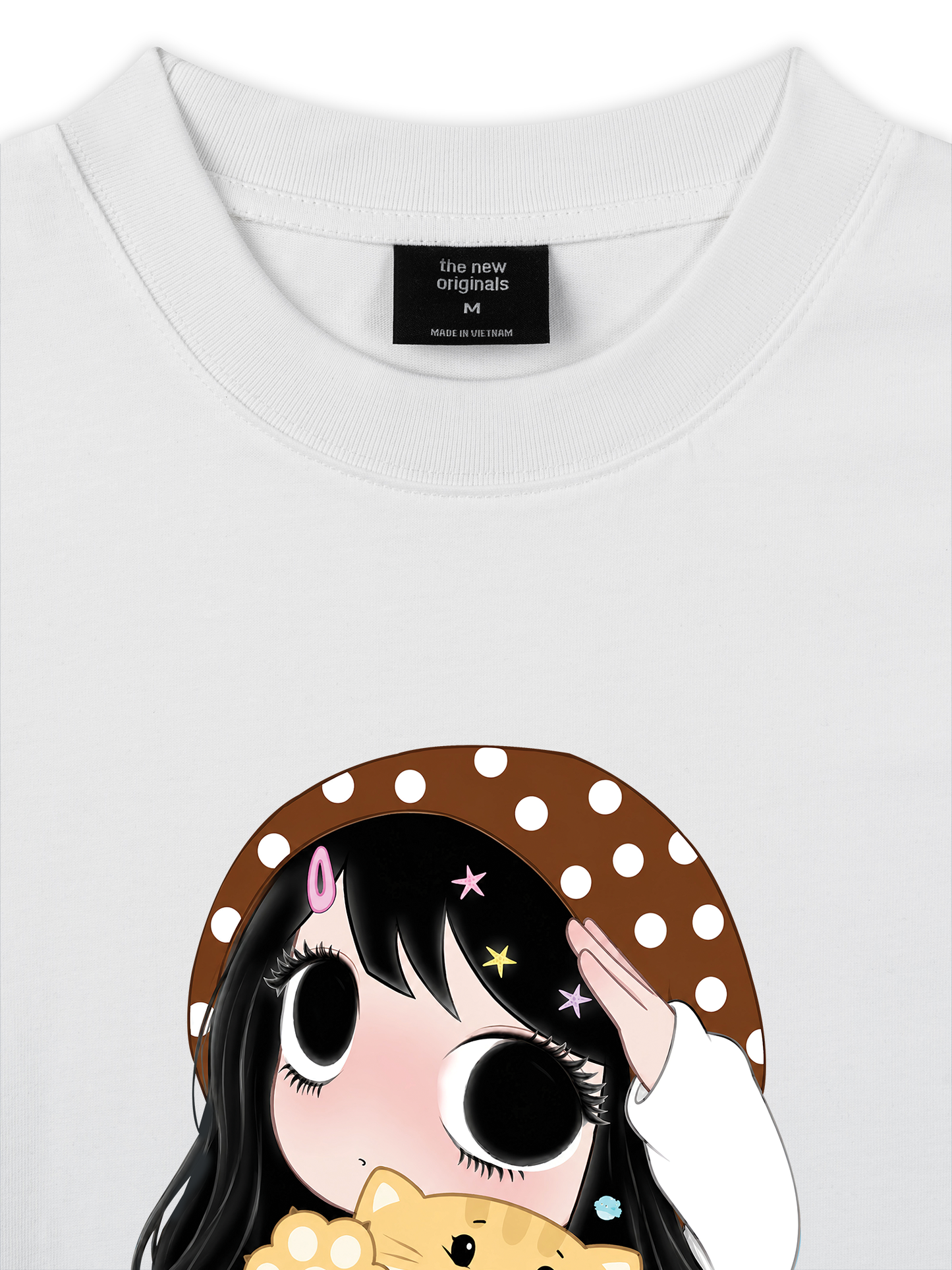 Áo Thun Relaxed Fit Little Girl Brown Dots