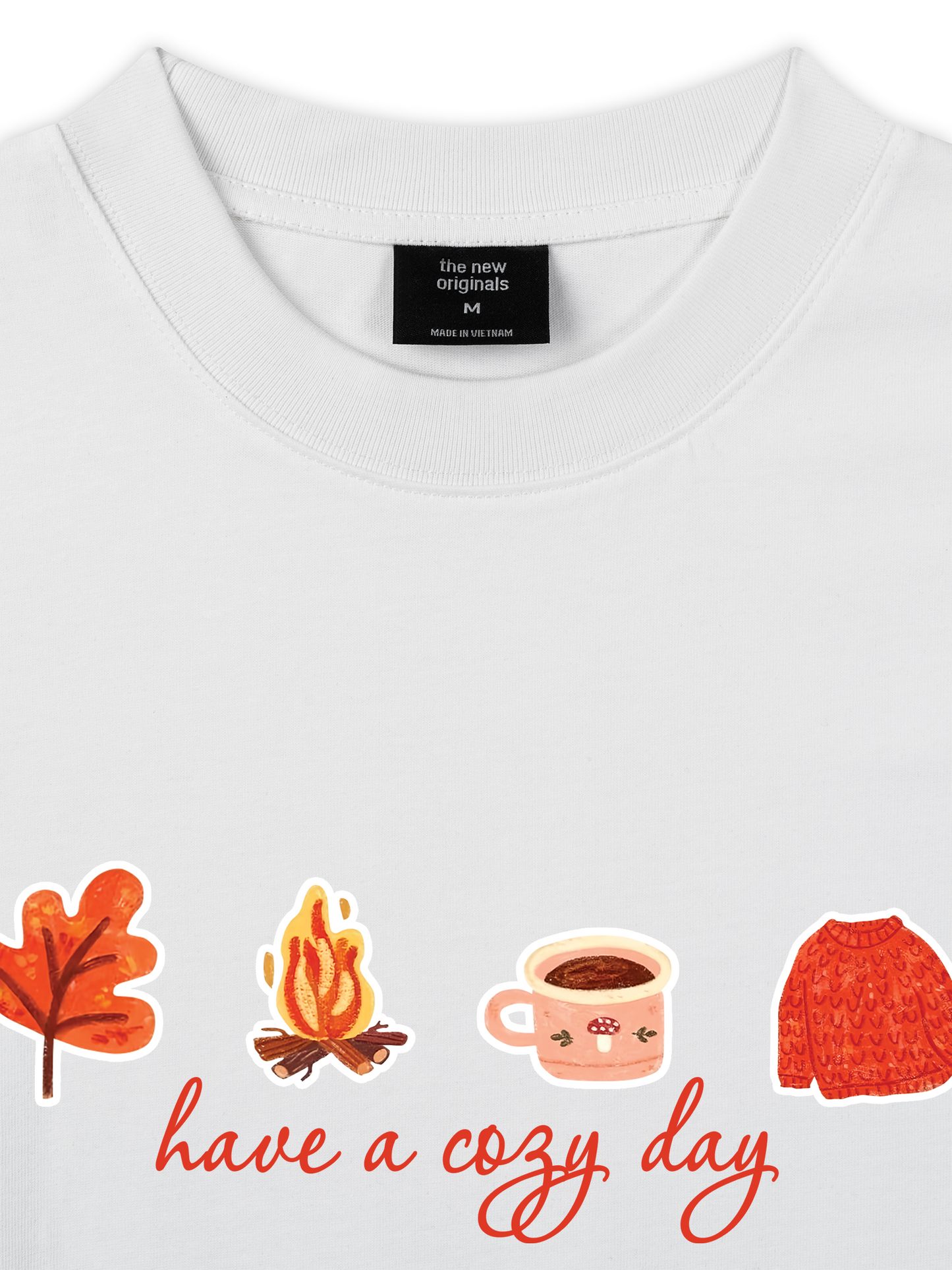 Áo Thun Relaxed Fit Autumn Vibes Have a Cozy