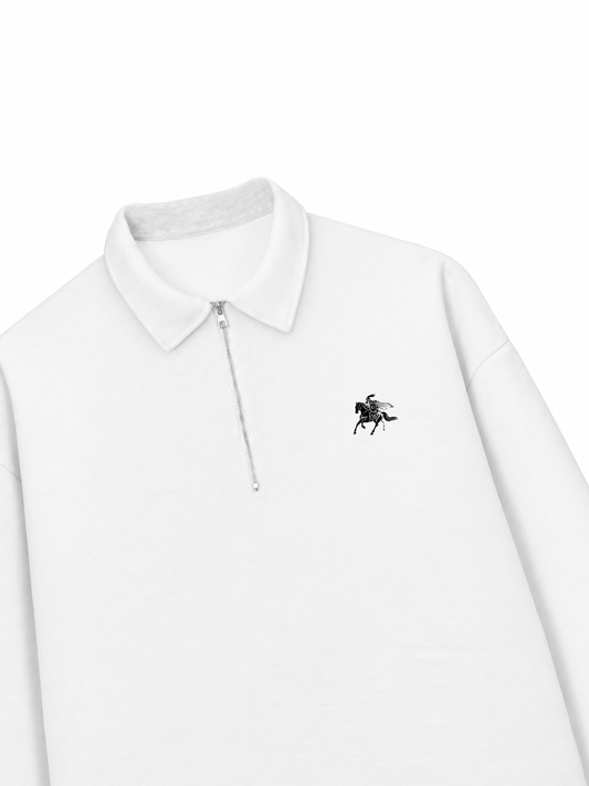 Áo Sweater Polo Nỉ Hai Da Royal Horse Crest