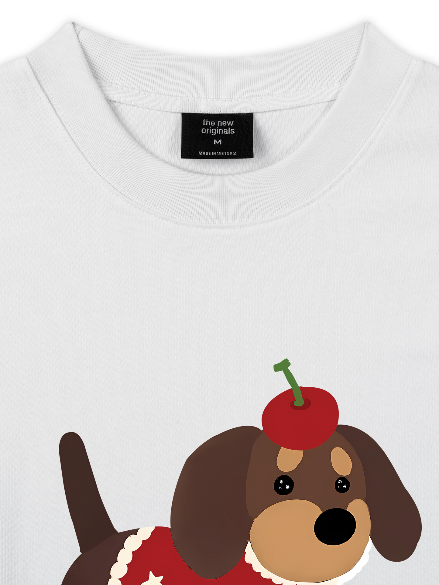 Áo Thun Relaxed Fit Animal Cute Puppy With Cherry