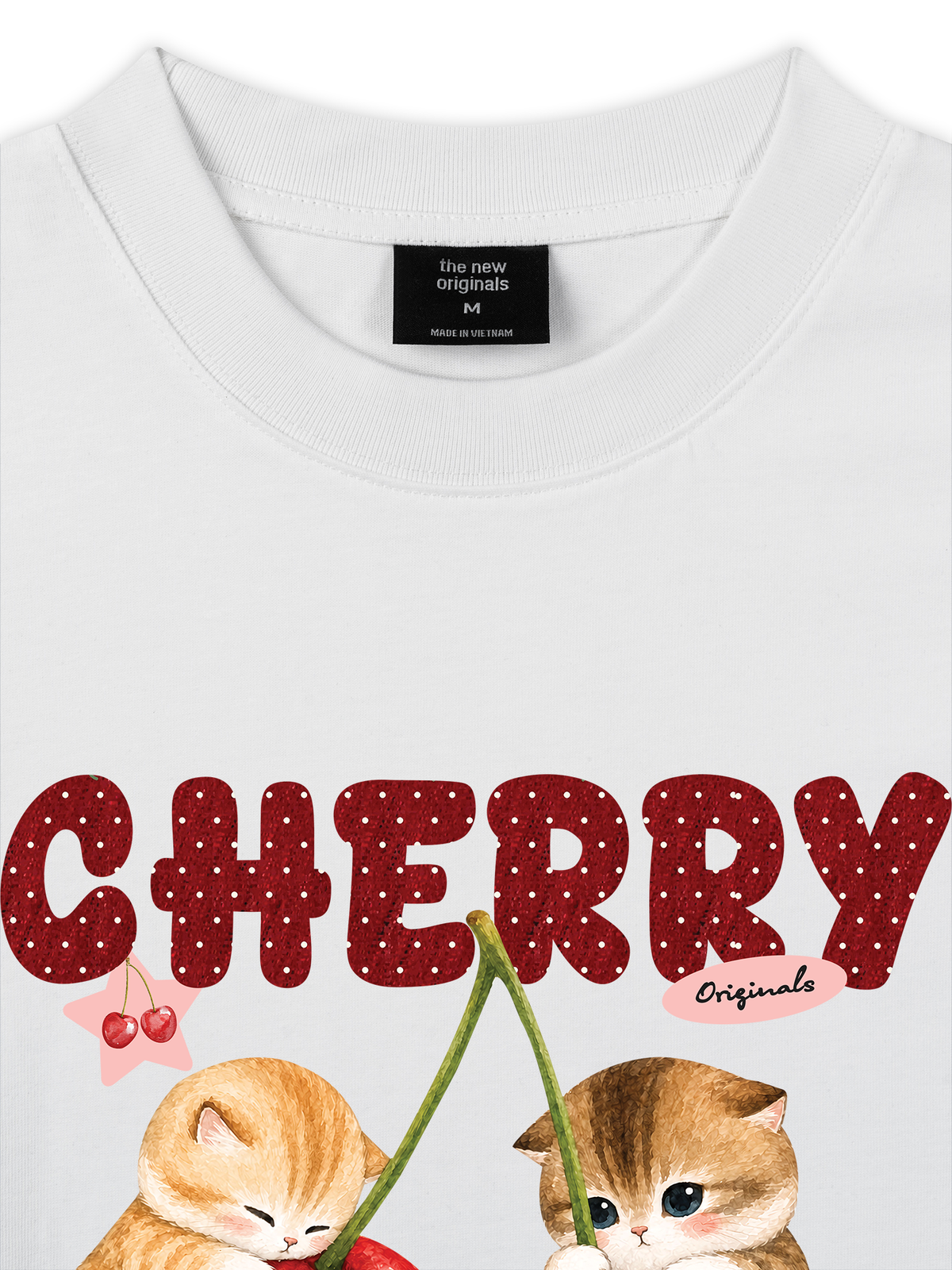 Áo Thun Relaxed Fit Cherry Meow