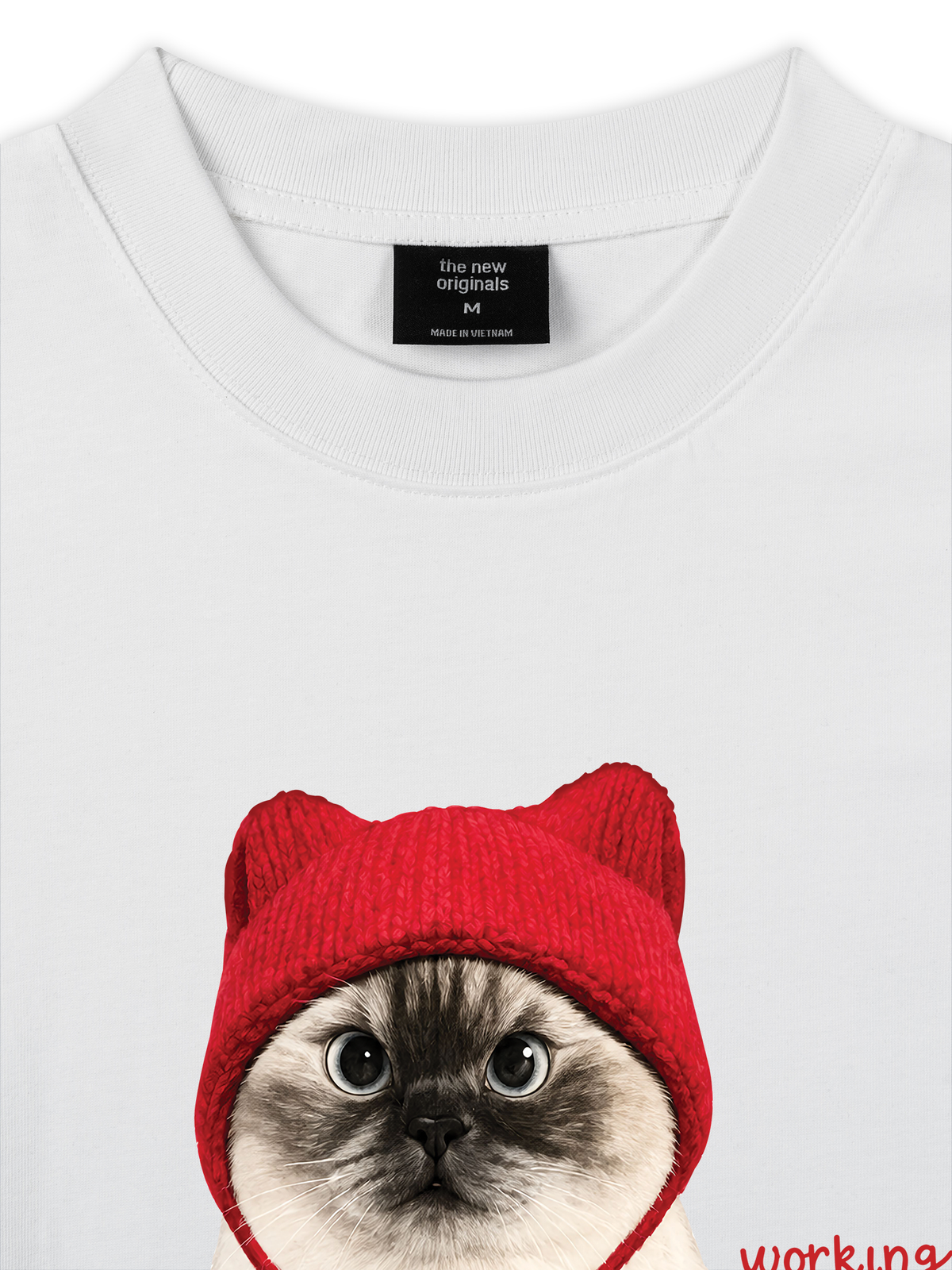 Áo Thun Relaxed Fit Working O'ttreats Red Meow