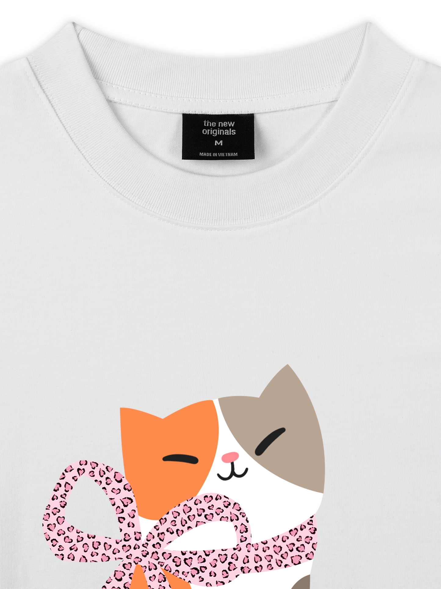 Áo Thun Relaxed Fit Daily Cuties Meow & Bow