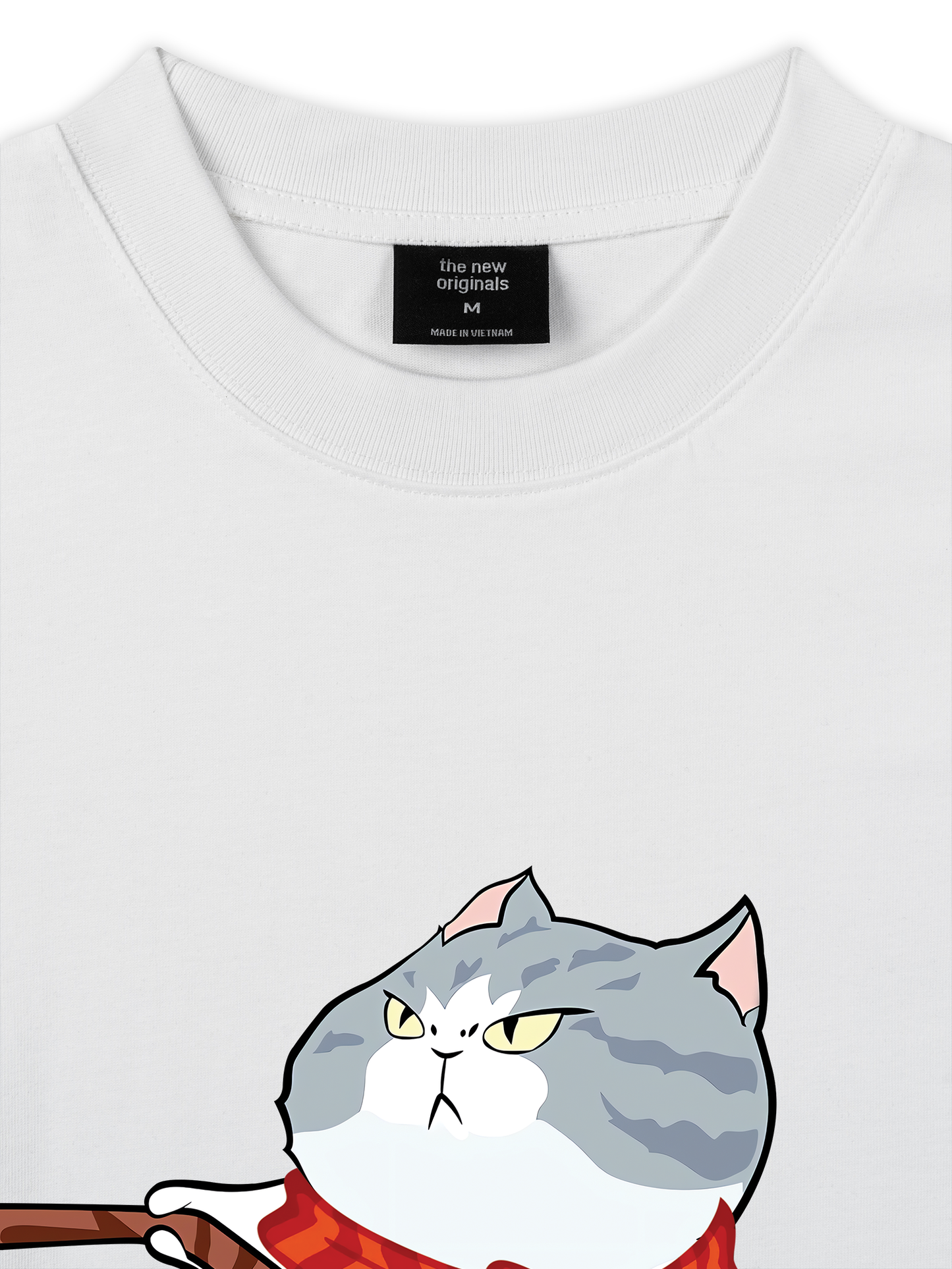 Áo Thun Relaxed Fit Funny Couple Cat