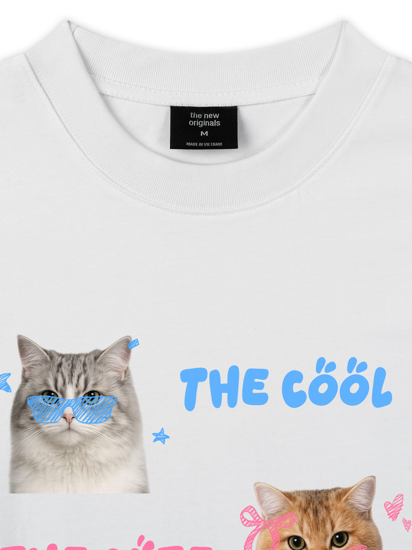 Áo Thun Relaxed Fit Daily Cuties Trio Cat