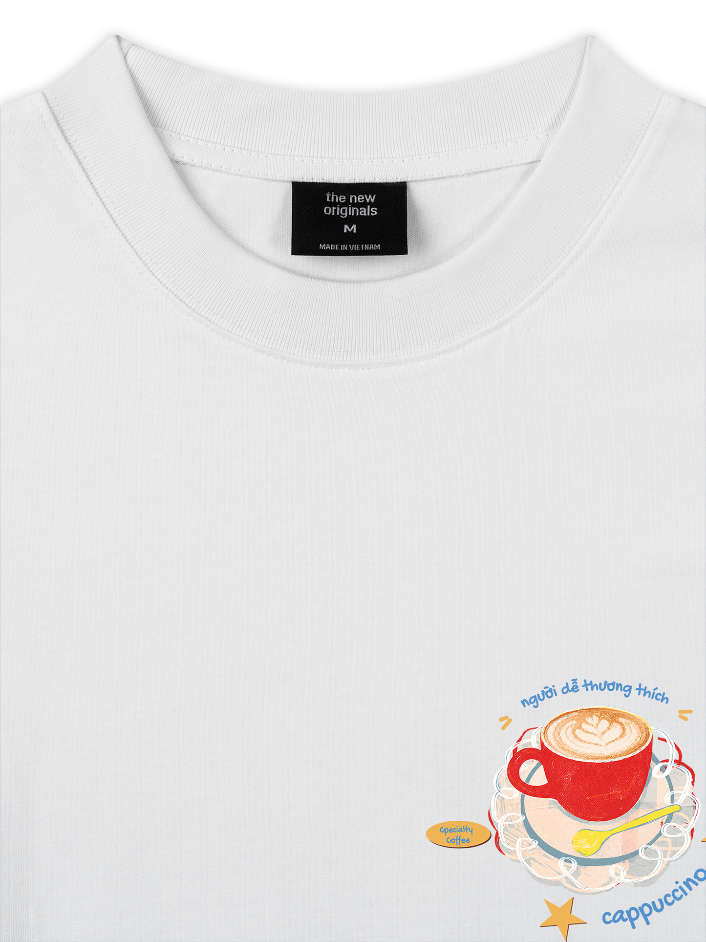 Áo Thun Relaxed Fit Người Dễ Thương Thích Cappuchino