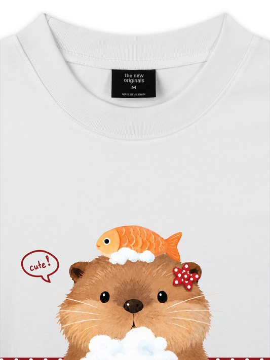Áo Thun Relaxed Fit Animal Mood Bubble Beaver