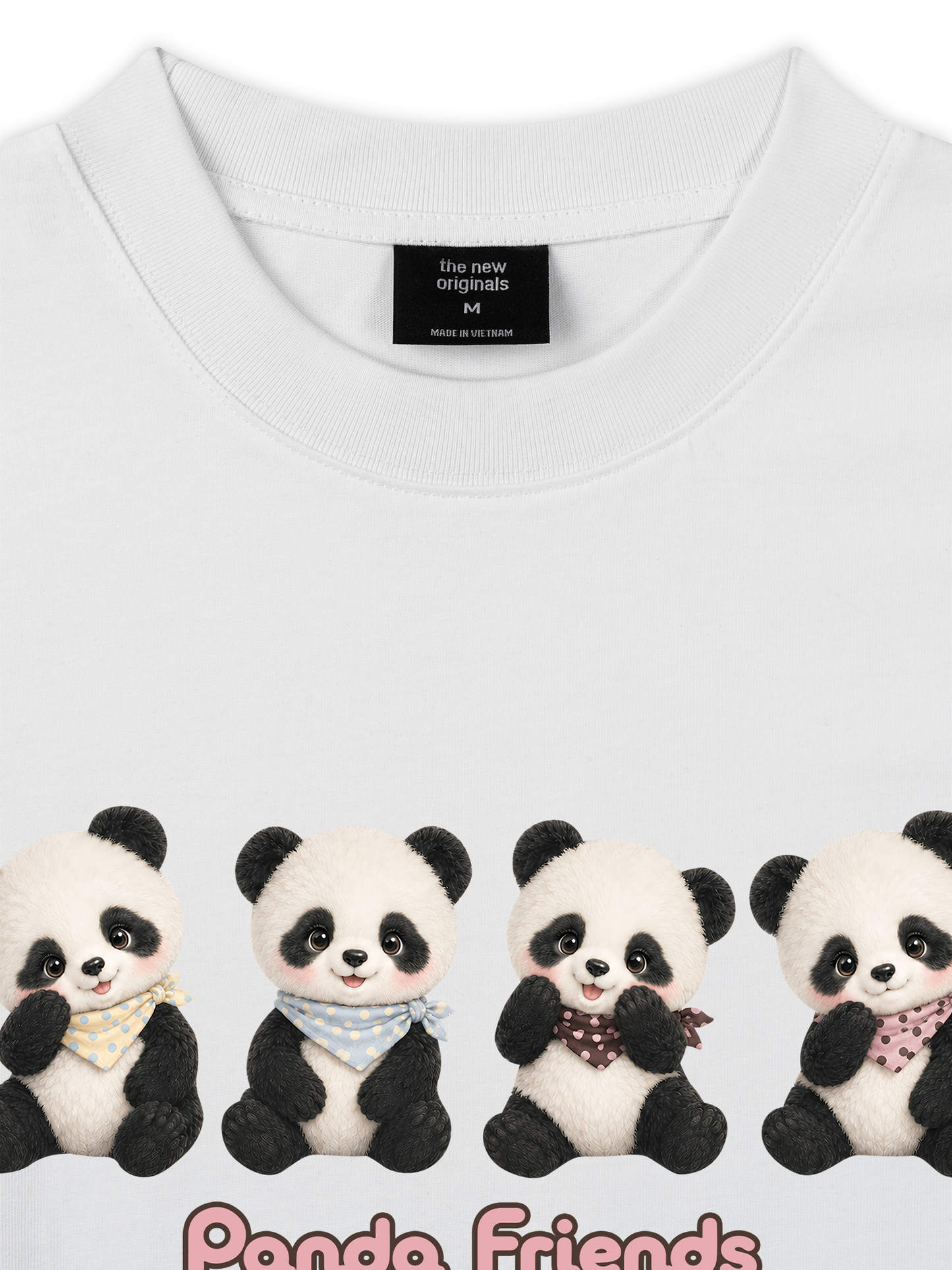 Áo Thun Relaxed Fit Panda Friends