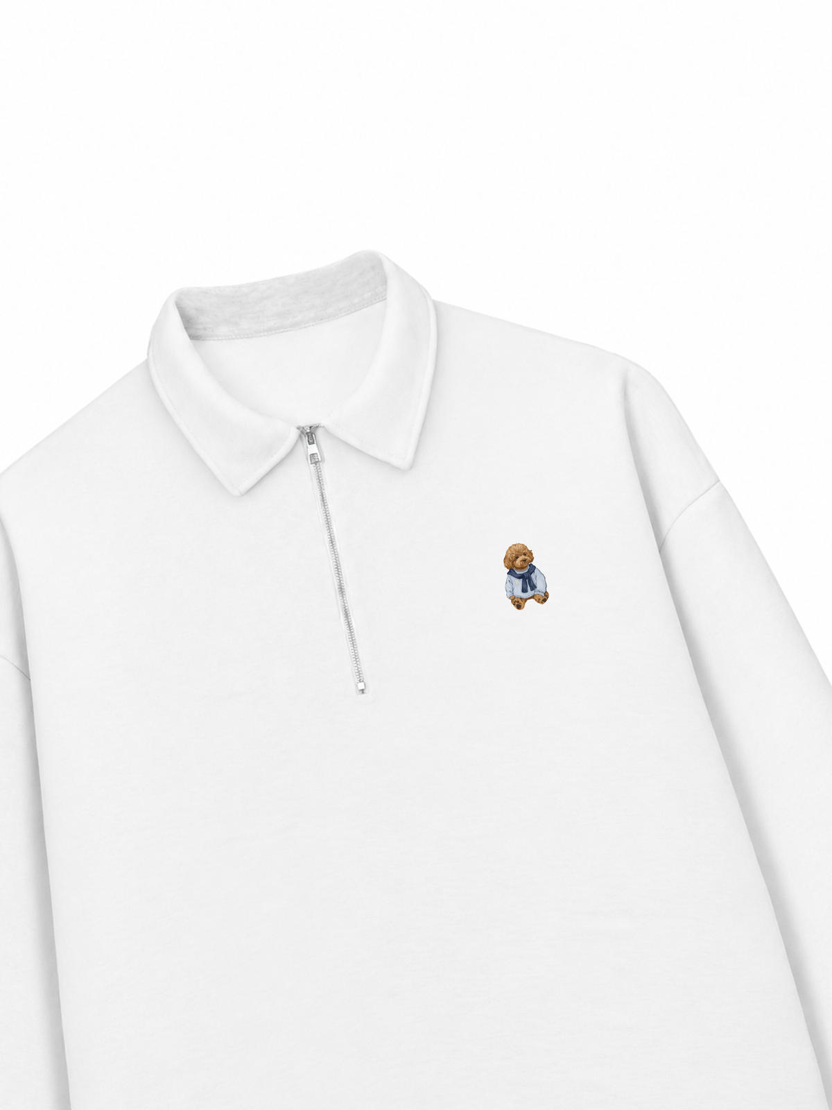 Áo Sweater Polo Nỉ Hai Da Poodle