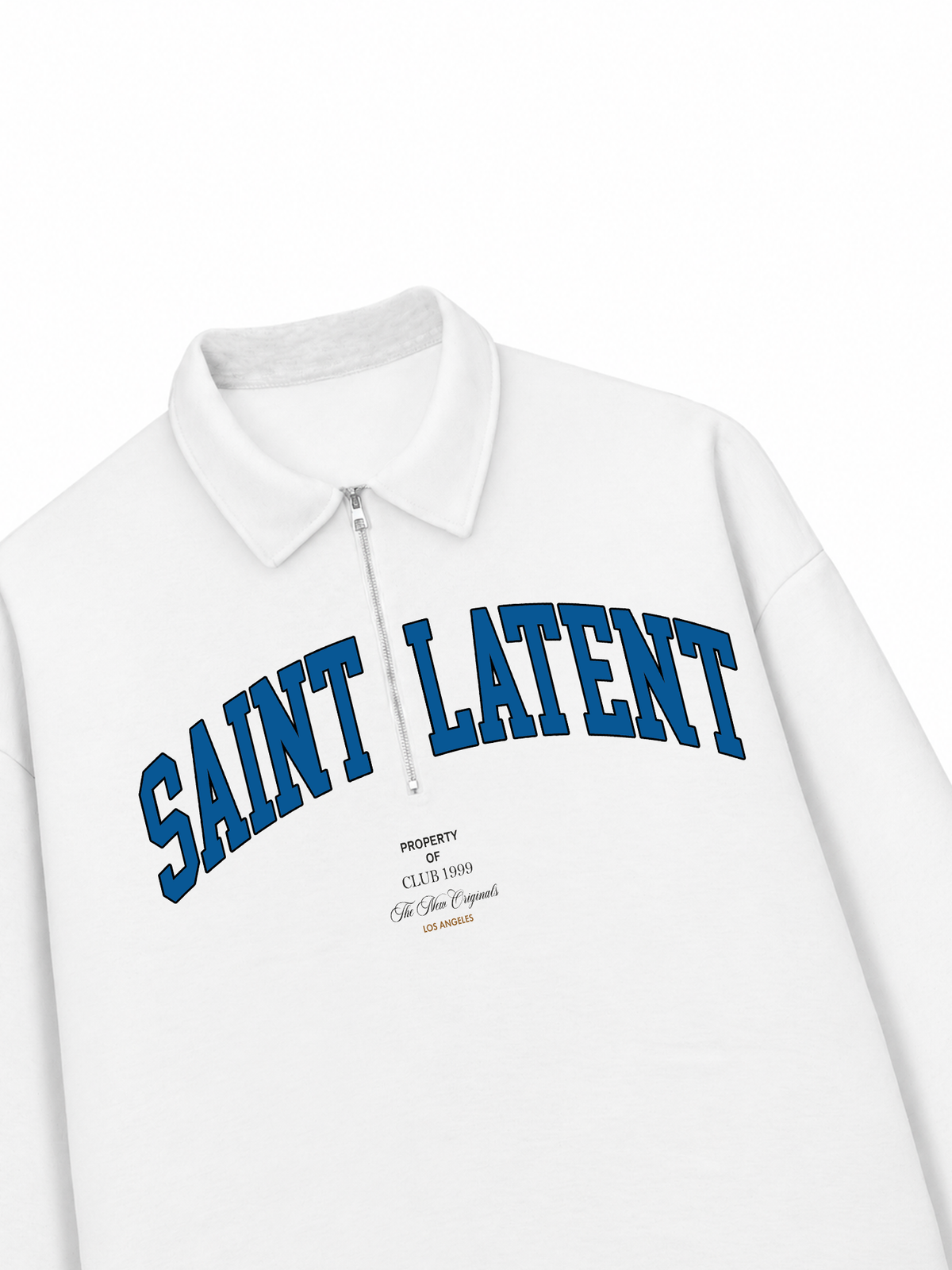 Áo Sweater Polo Nỉ Hai Da  Blue Saint Latent Logo