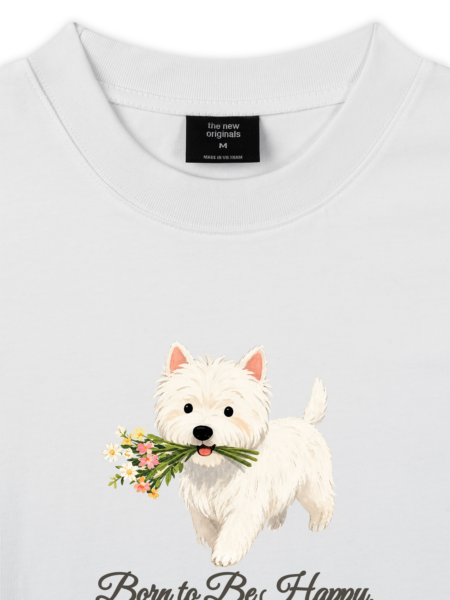 Áo Thun Relaxed Fit Born To Be Happy
