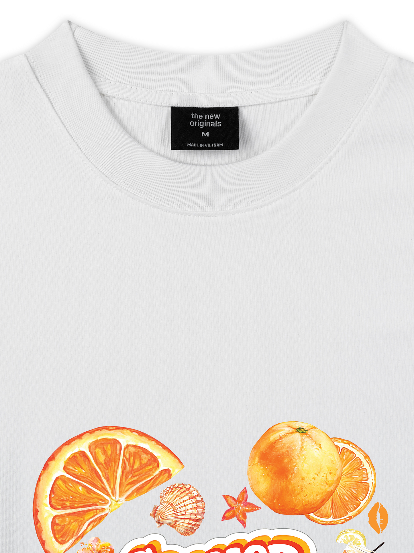Áo Thun Relaxed Fit Summer Vibes Heart Orange Summer