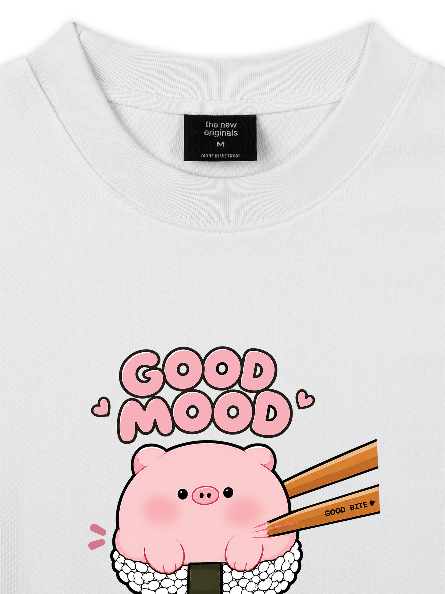 Áo Thun Relaxed Fit Good Mood Sushi Pig