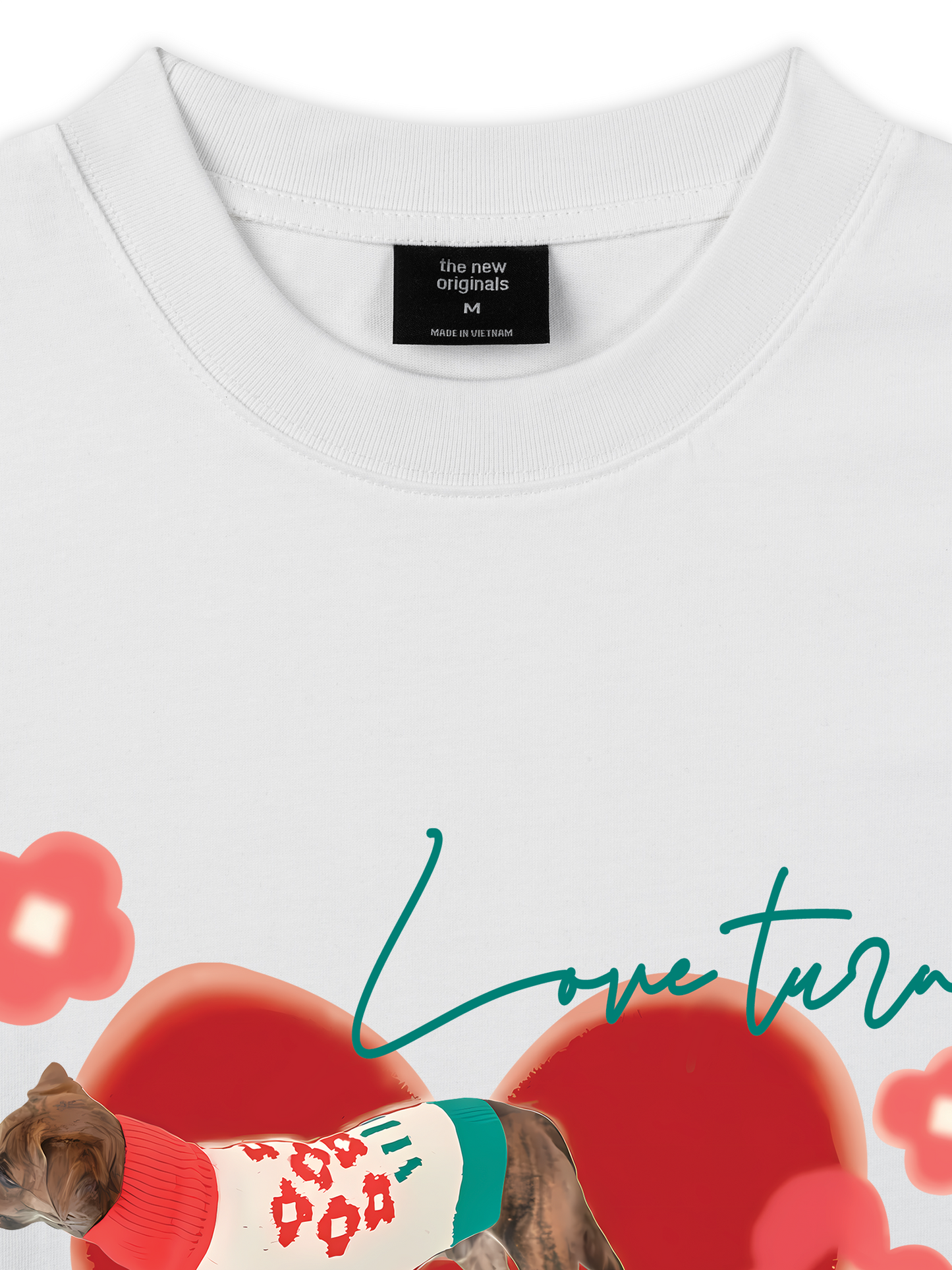 Áo Thun Relaxed Fit Animal Mood Love Turr Into Flower