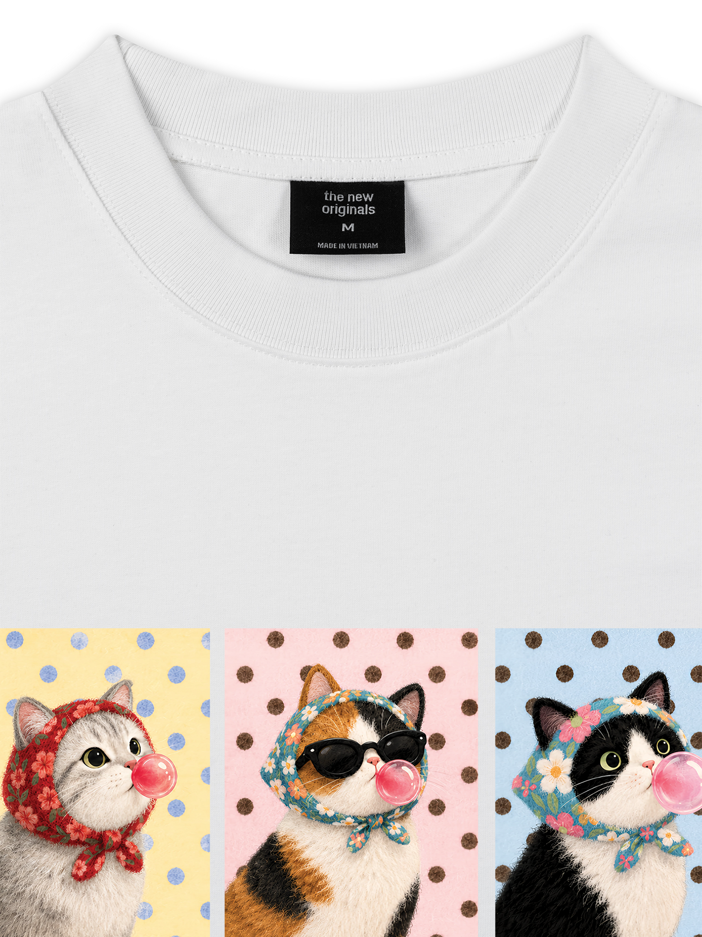 Áo Thun Relaxed Fit Dotty Kitty