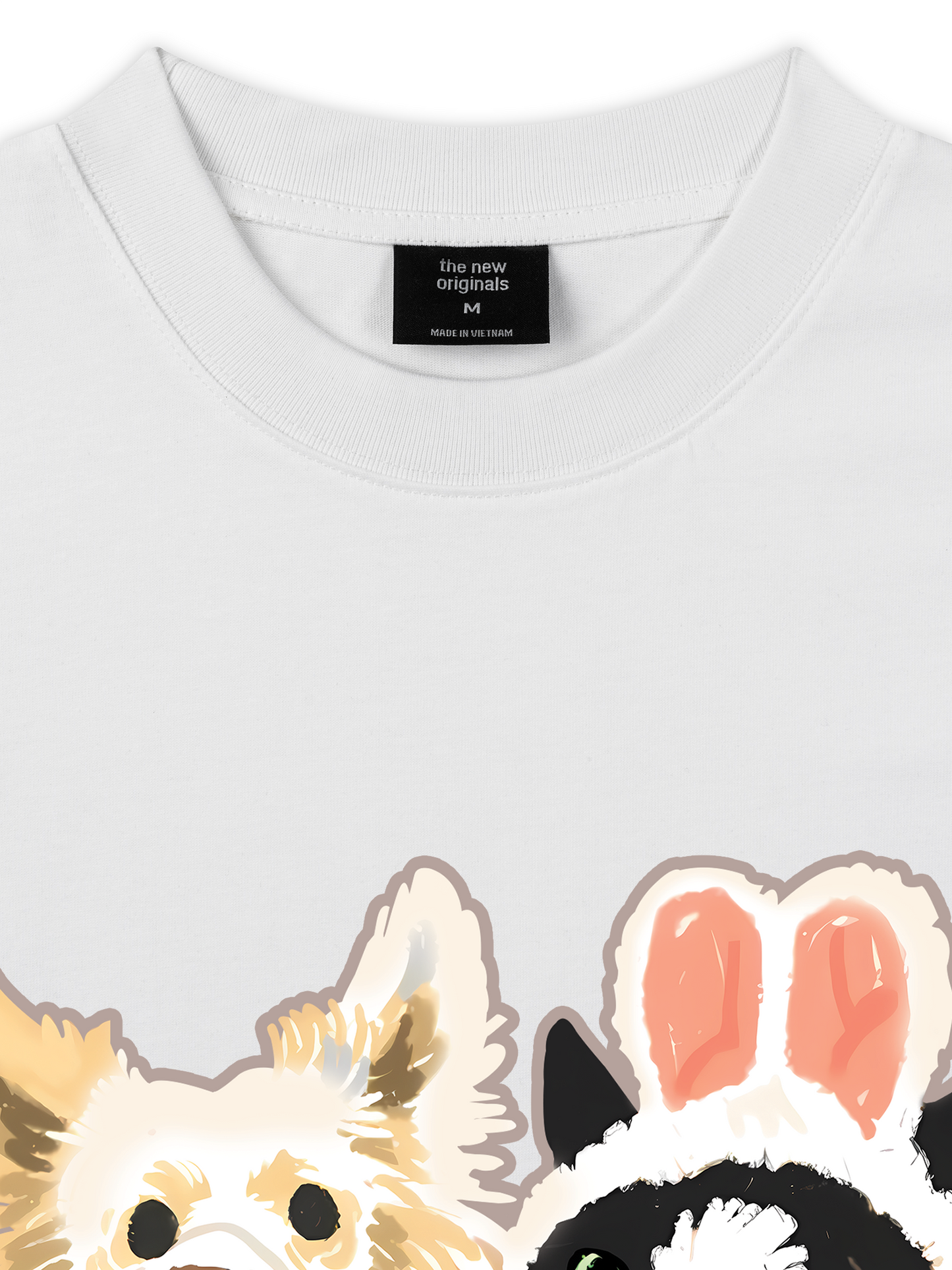 Áo Thun Relaxed Fit Animal Mood Bestie Puppy And Meow