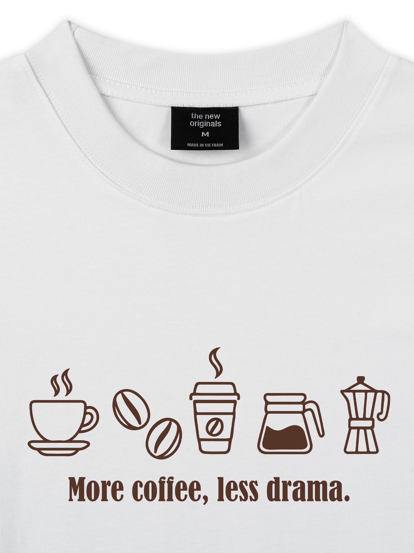 Áo Thun Relaxed Fit More Coffee, Less Drama