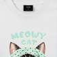 Áo Thun Relaxed Fit Meowy Cat Blue Tiffany Dots