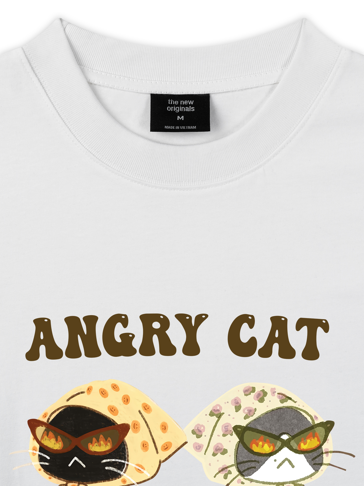 Áo Thun Relaxed Fit Angry Cat