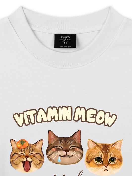 Áo Thun Relaxed Fit Vitamin Meow