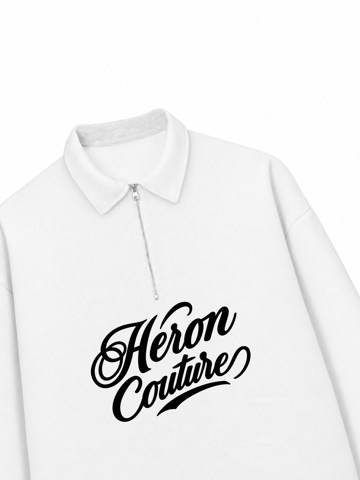 Áo Sweater Polo Nỉ Hai Da Heron Couture