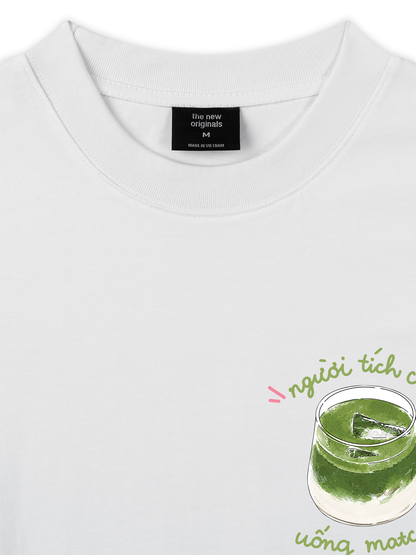 Áo Thun Relaxed Fit Người Tích Cực Uống Matcha