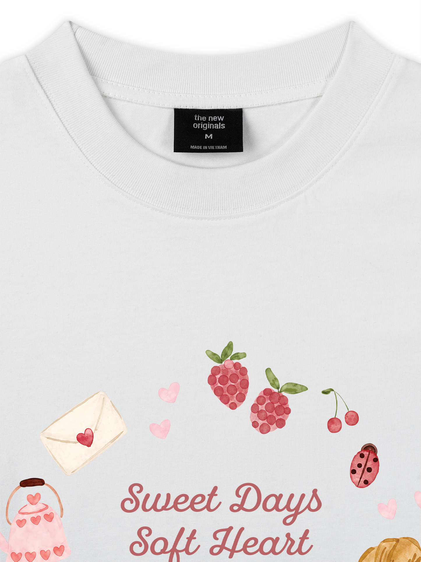 Áo Thun Relaxed Fit Soft Heart, Sweet Days