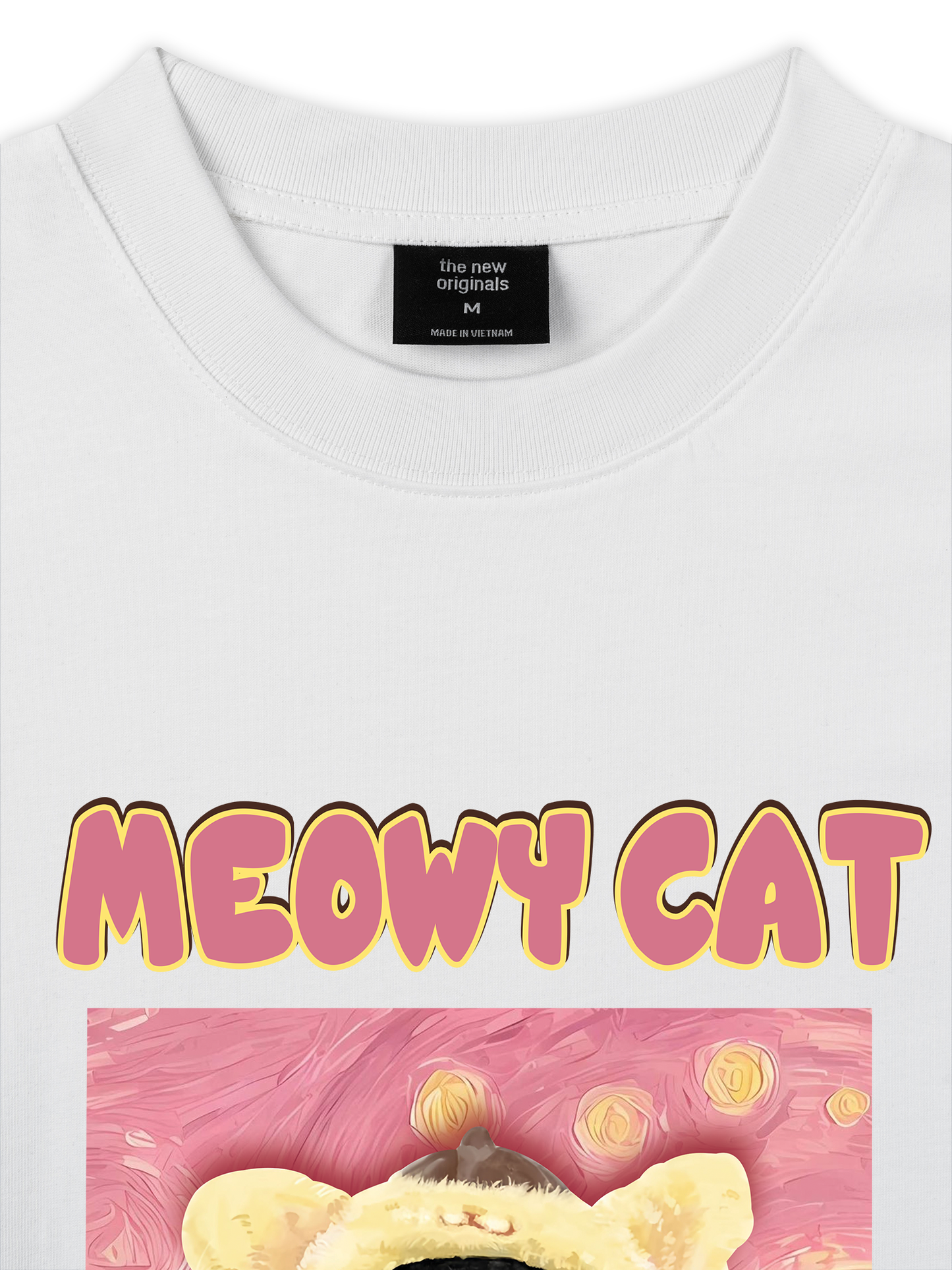 Áo Thun Relaxed Fit Meowy Cat Vicent