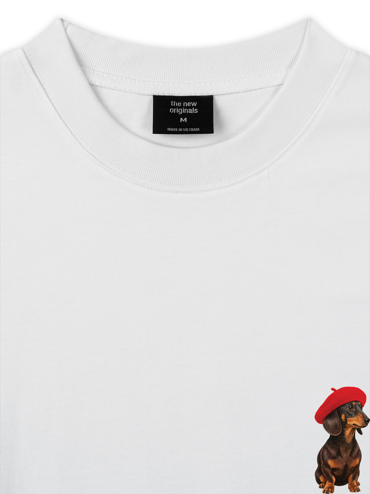 Áo Thun Relaxed Fit Dachshund With Red Beret