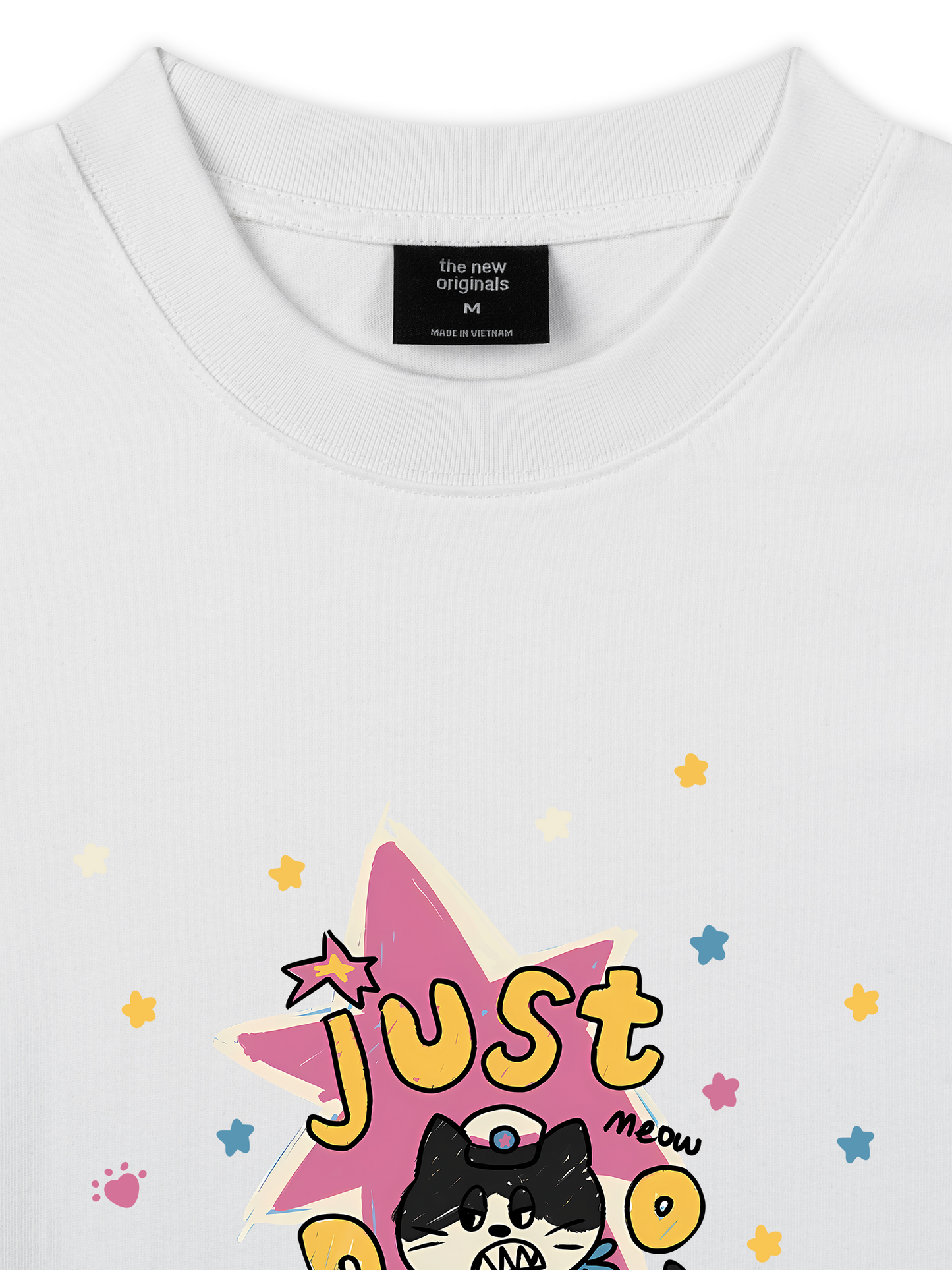 Áo Thun Relaxed Fit Cute Just Meow