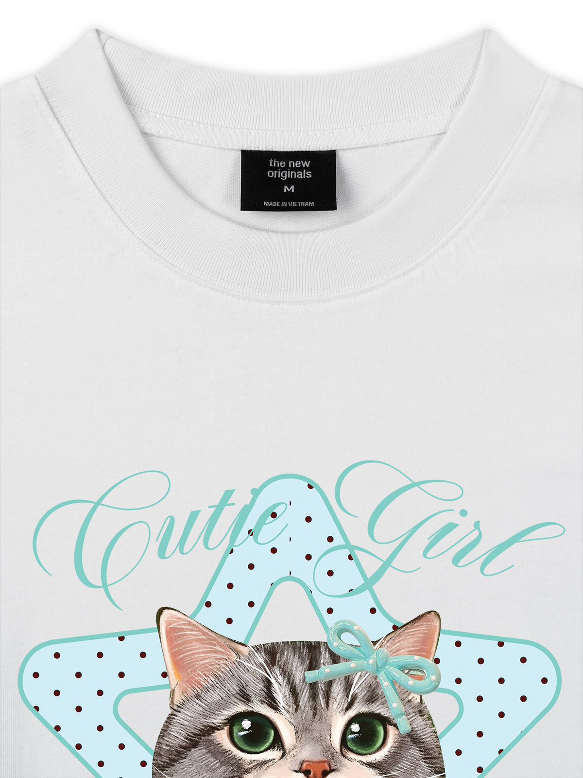 Áo Thun Relaxed Fit Cutie Girl Blue Tiffany