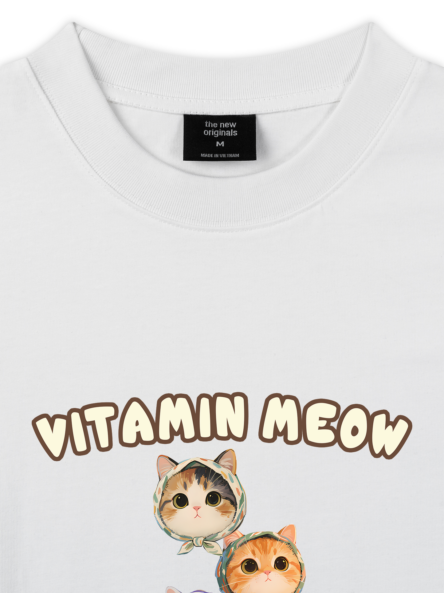 Áo Thun Relaxed Fit Four Cat Vitamin Meow