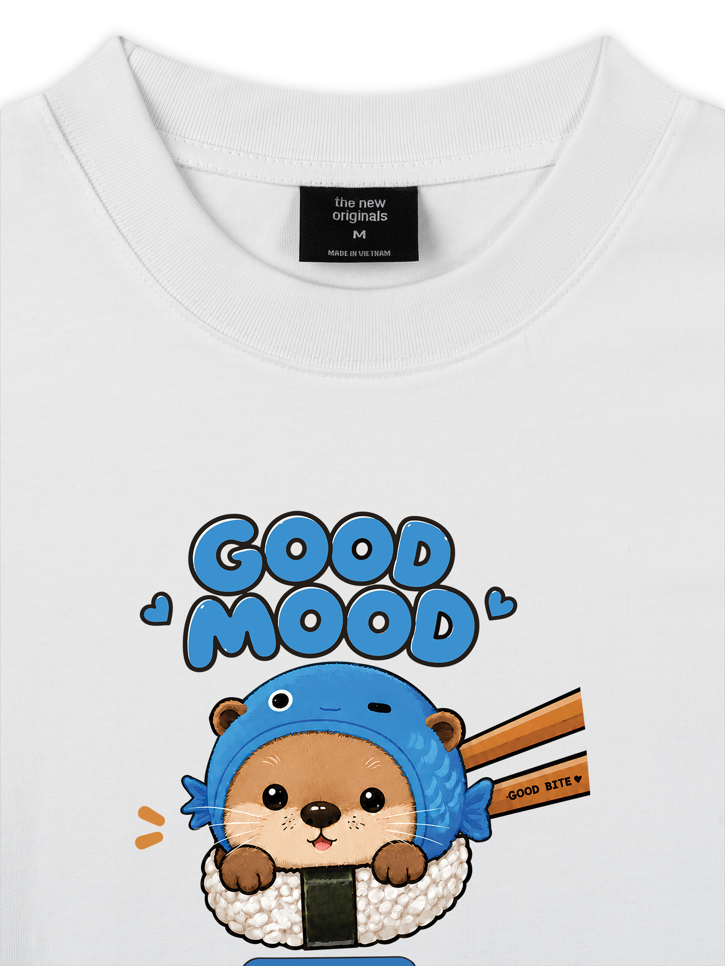 Áo Thun Relaxed Fit Good Mood Sushi Otter